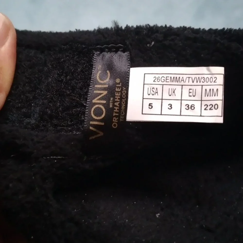 Vionic Women's Gemma Black Slide Slippers Sandal Size 5 - Picture 4 of 8